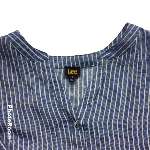 LEE STRIPED, RUFFLED BLOUSE - Picture 5 of 14